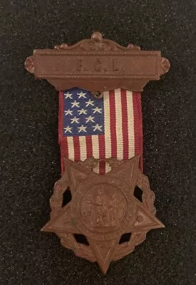 F.c.l. Washington 1886 Ladies Of The G.a.r. Medal And Ribbon Civil War Badge • $69.99