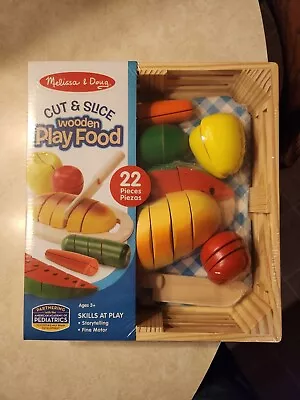 Melissa And Doug Cut And Slice Wooden Play Food - New Unopened 22 Pieces • $20