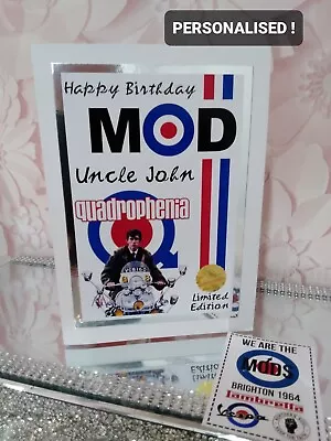 Mods Scooter Birthday Card. PERSONALISED • £4.95