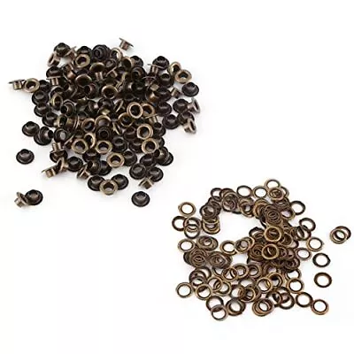 100Pcs Grommet Kit Antique Brass Bronze Metal Grommets Eyelets With Washers ... • $8.94