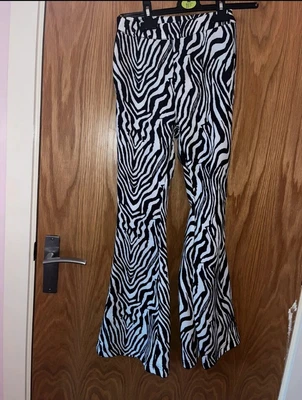 £3 • Buy Zebra Pattern Flares Trousers Bootcut Dance Fashion