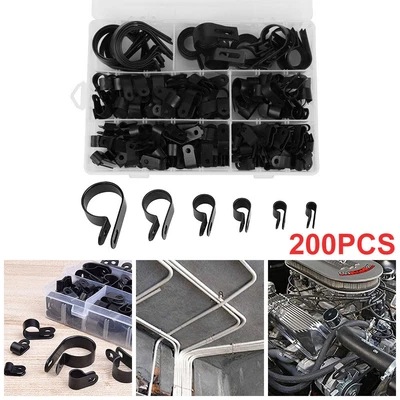 £8.71 • Buy Nylon Black Plastic P Clip Pclip Clamp Hose Cable Holder Conduit Tidy Fastener