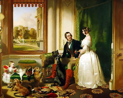 Queen Victoria & Price Albert In Windsor Castle Painting Giclee Print Canvas • $10.99