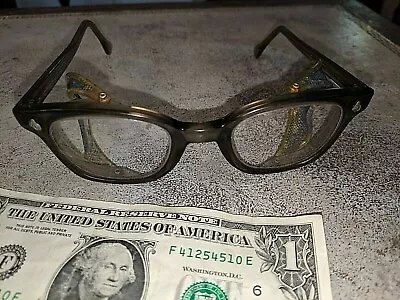 Vintage American Optical Safety Glasses Metal Side Screens Rare • $65