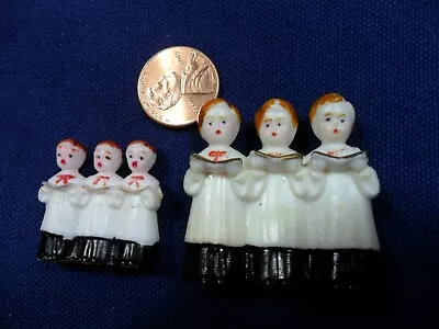 Vintage Plastic Miniature Choir Boys - Made In Hong Kong - 2 Sizes • $7.99
