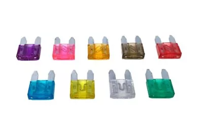 Mini Blade Fuse 2A 3A 4A 5A 7.5A 10A 15A 20A 25A 30A Auto Car Bike Fuses • £3.39