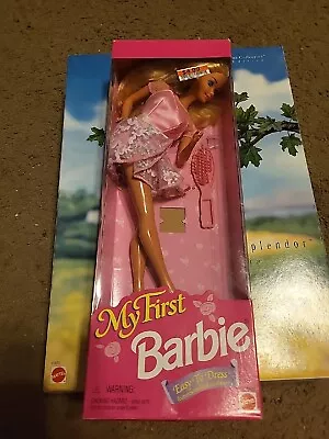 1996 Barbie #14592 My First Barbie Easy To Dress Original Pink Dress Nib • $10