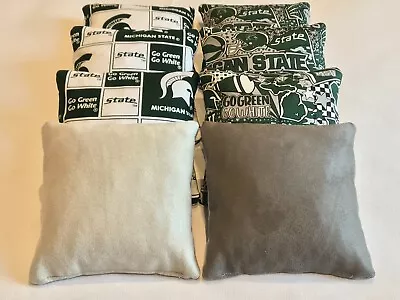 MICHIGAN STATE SPARTANS CORNHOLE BAGS 8 STICK N SLICK CORN HOLE ALL WEATHER • $34.39