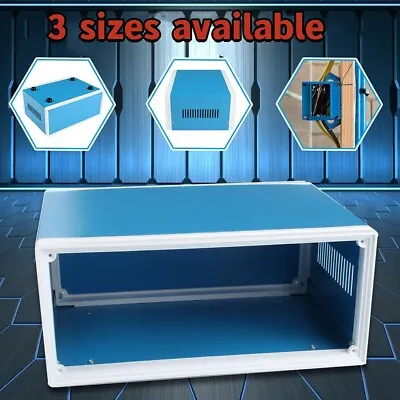 Electronic Enclosure Project Case DIY Metal Box Dustproof Junction Case Blue • $23.58