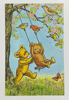 A Swing For Teddy By Molly Brett Postcard Anthropomorphic Bears Medici Society • $6.49
