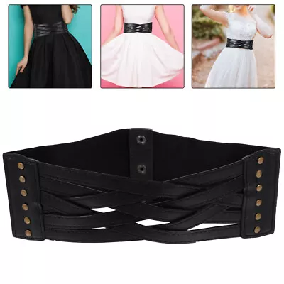 Studded Wide Belt Costume Waist Belt Stretchy Wide Belt Lady Waspie Belt • £9.99