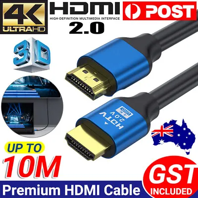 $8.99 • Buy Premium HDMI Cable V2.0 Ultra HD 4K 2160p 1080p 3D High Speed Ethernet HEC ARC