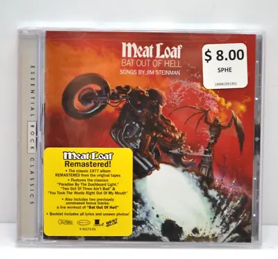 MEAT LOAF CD Bat Out Of Hell Classic Album REMASTERED + Bonus Tracks New SEALED • $9.99