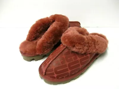 Ugg Coquette Logo Women Slippers Suede Redwood Us 9 /uk 7 /eu 40 • $115