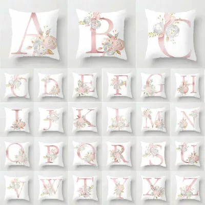 26 Letter Alphabet Pattern Cushion Cover Pillow Case Waist Throw Sofa/Bed Decor· • $10.79