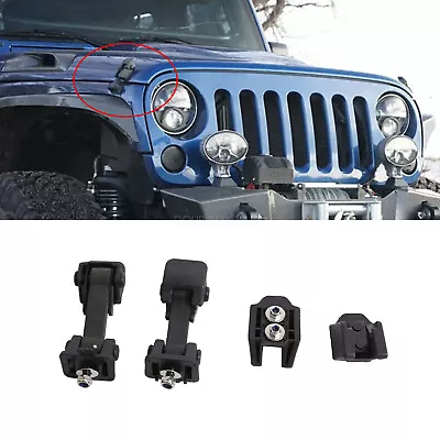 Pair Front Hood Lock Hood Latch Catch Bracket Fit For Jeep Wrangler JK 2007-2018 • $11.99