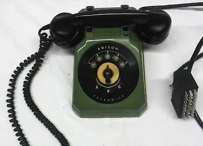 VTG Edison Televoice Phone Mod TVS-5A Stromberg-Carlson Green US Military '60s 3 • $50