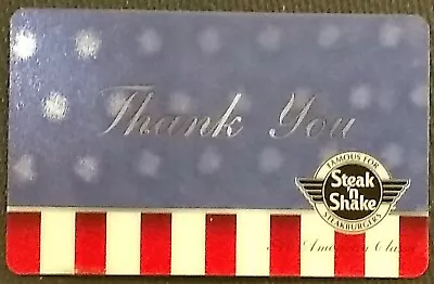 NEW Unused STEAK N SHAKE Thank You Flag & 3D Stars GIFT CARD No Cash Value • $1.97