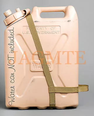 Easy-Pour Dual-Handle WATER Brown Strap-fits Scepter MWC Military WATER Can • $21.95