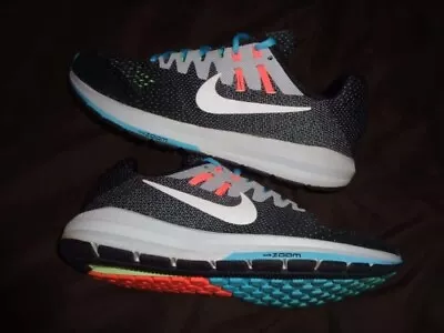 Nike Air Zoom Structure 20 Womens Us 9 Black/blue Running Sneakers • $50