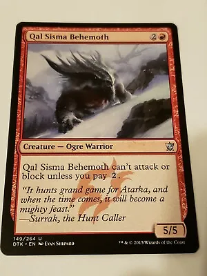 Qal Sisma Behemoth Dragons Of Tarkir Mtg Card Mint Condition  • $1.50