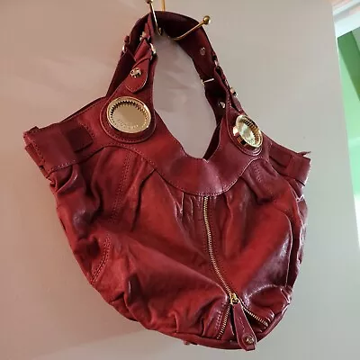 Gustto Red Distressed Leather Women's Top Handle/Shoulder Handbag  • $70