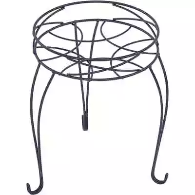 Plant Stand Flower Holder Rack Matte Black Metal Shelf Tier Indoor Outdoor-Pots • $10.46