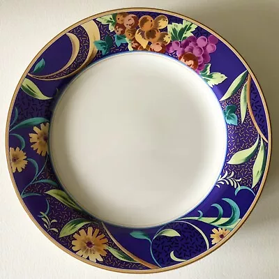 Mikasa Maxima MYSTICAL GARDEN CAK35 SALAD PLATE PLATES Purple Floral Retire 1996 • $19.99