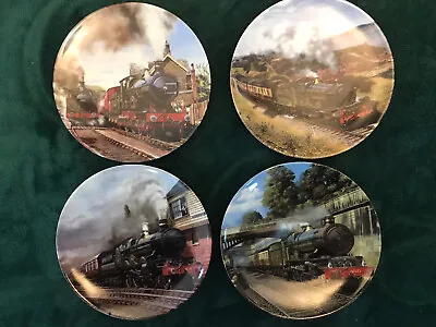 Davenport Pottery Great Western Dreams 4 Decorative Plates With Trains • £15