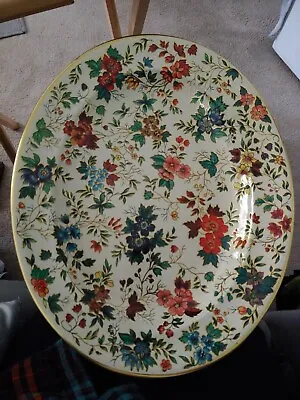 Vintage Daher Decorated Ware 1971 Floral Oval Tin Platter Made In England 13   • $10