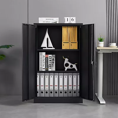 Metal Storage Cabinet Filing Storage Cabinet With Locking Doors Adjustable Shelf • $129.99