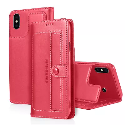 $10.95 • Buy For IPhone 13 12 11 14 Pro Max 6 7 8 Plus XR X SE Wallet Case Leather Flip Cover