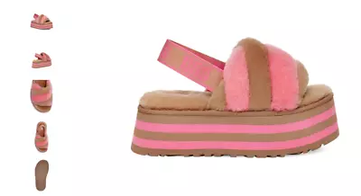 UGG Disco Stripe Slide Slipper Chesnut Pink Rose Women's US Sizes 5-12/NEW!!! • $79.95