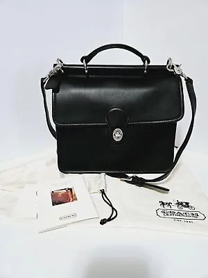 VINTAGE Coach Willis  Legacy Bag 9927 Black Leather Nickel Hardware EUC • $539.10