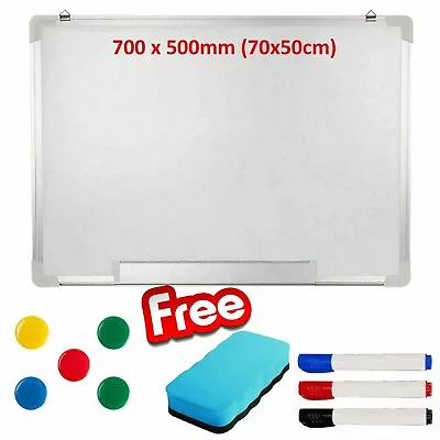 £12.95 • Buy 70 X 50cm Dry Wipe Magnetic Office Whiteboard Notice Memo Drawing White Board Uk
