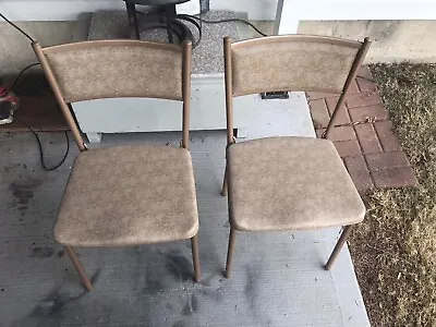 Mid Century Pair Of  Cosco Gate Leg  Folding Chairs Great Condition • $45