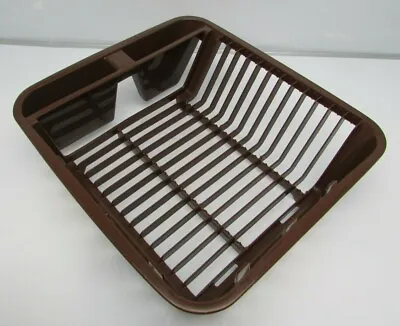 Rare Vintage Rubbermaid Twin Sink Dish Drainer No. 6049 Chocolate NOS 1983 NEW • $59.99