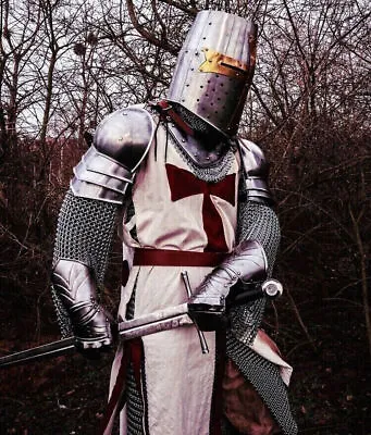 Medieval Black Templar Knight Full Body Set Armour Cosplay Halloween Suit Armor • £285.36