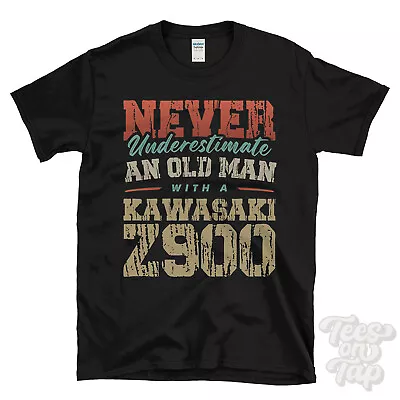 Never Underestimate An Old Man With A Kawasaki Z900 Funny T-shirt • £14.99