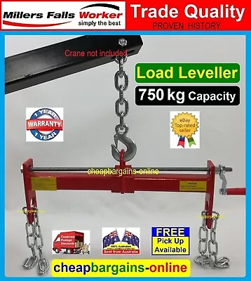 750 Kg LOAD LEVELLER ENGINE CRANE LEVELLER BLOCK & TACKLE CHAIN BLOCK LEVELLER • $42.99