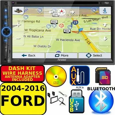 04-16 Ford F150 250 350 450 550 Navigation Bluetooth Usb Sd Aux Cd/dvd Car Radio • $279.99