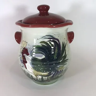 Small Susan Winget Rooster Cookie Jar With Lid Certified International 8 Cup • $26.95