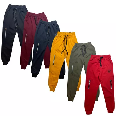 £7.99 • Buy Boys Joggers Zip Jogging Bottoms Pocket Tracksuit Cotton Sport Fashion Brooklyn