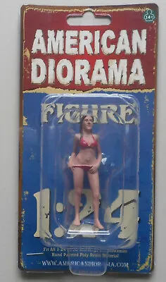 OCTOBER RED BIKINI GIRL AMERICAN DIORAMA 1:24 SCALE FEMALE GIRL 3  Figure • $7.09