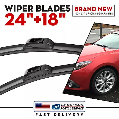 24 &18  All Weather Performance Wiper Blade Set For 2005-2018 Nissan Frontier • $12.99