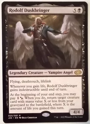 MTG Custom Rodolf Duskbringer Mono Black Commander Deck • $60