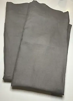 2 Restoration Hardware Belgian Heavyweight Textured Linen Drape 50 X 96 Fog Gray • $159.95