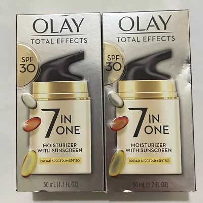 Olay Total Effects 7 In One Moisturizer With Sunscreen SPF 30 1.7oz (LOT OF 2) • $34.77