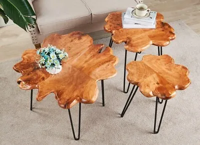 Rustic Live Edge Coffee Table Unique Wood Side Table Live Edge Furniture Farm • $139.50