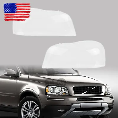 Pair Front Headlight Headlamp Lampshade Lens Cover For Volvo XC90 2006-2014 • $99.95